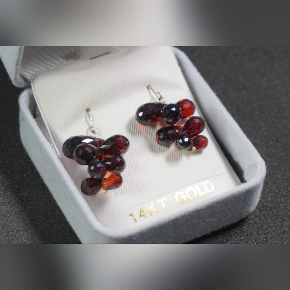 Garnet Cluster Earrings